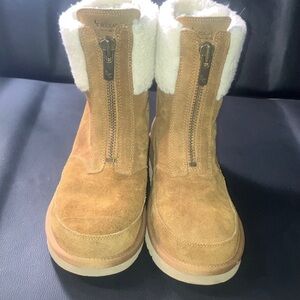 Koolaburra Tan Suede Boots with Cream Fur